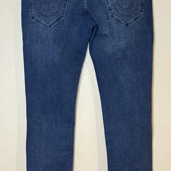 True Religion Ricky SN Flap Straight Dark Shivering Wash Men's Size 34x32